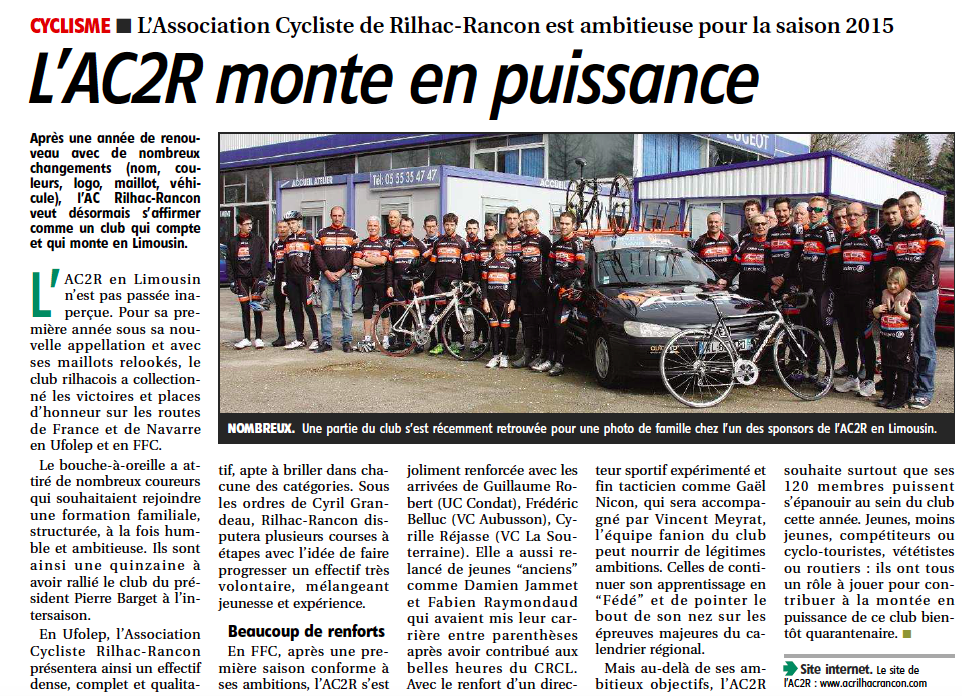 Article AC2R en limousin
